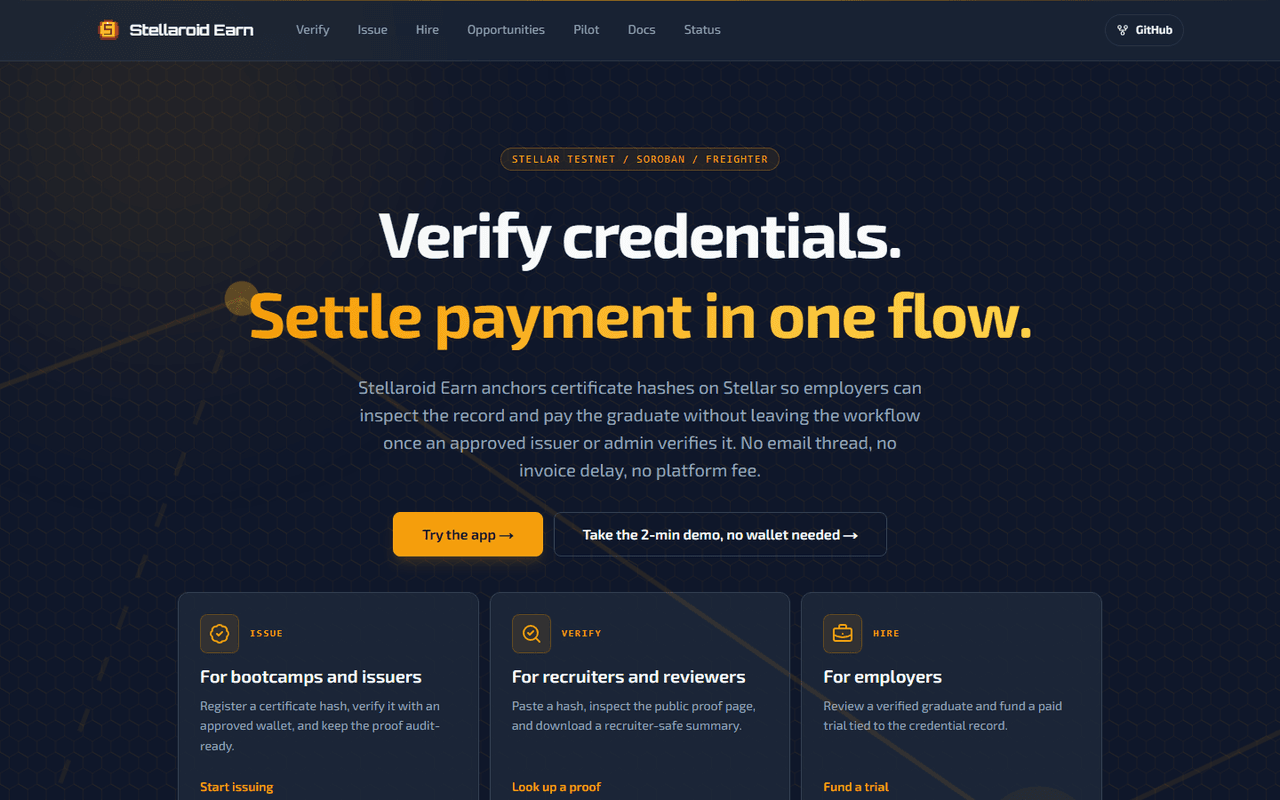 Landing page
